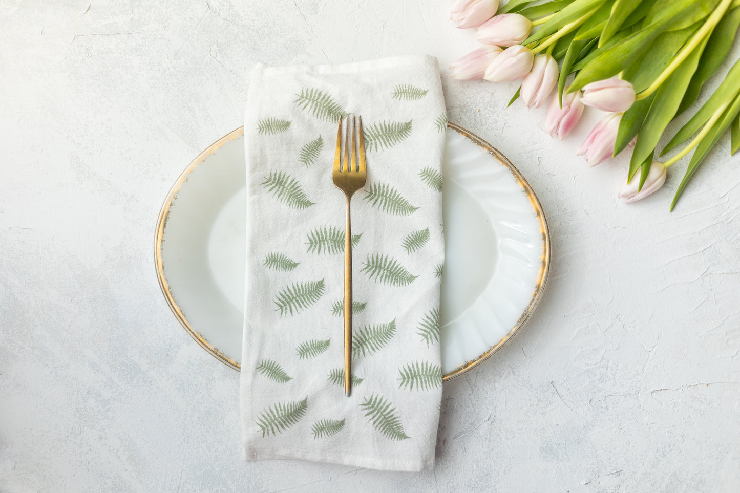 Cotton Cloth Napkins SET OF 4 -Fern