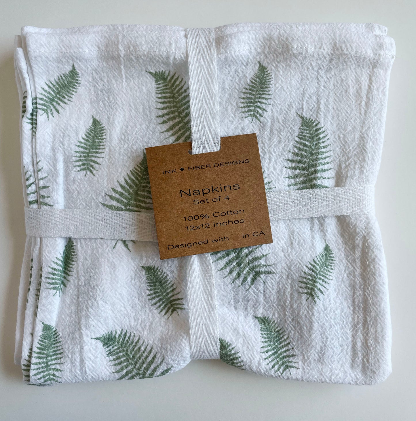 Cotton Cloth Napkins SET OF 4 -Fern