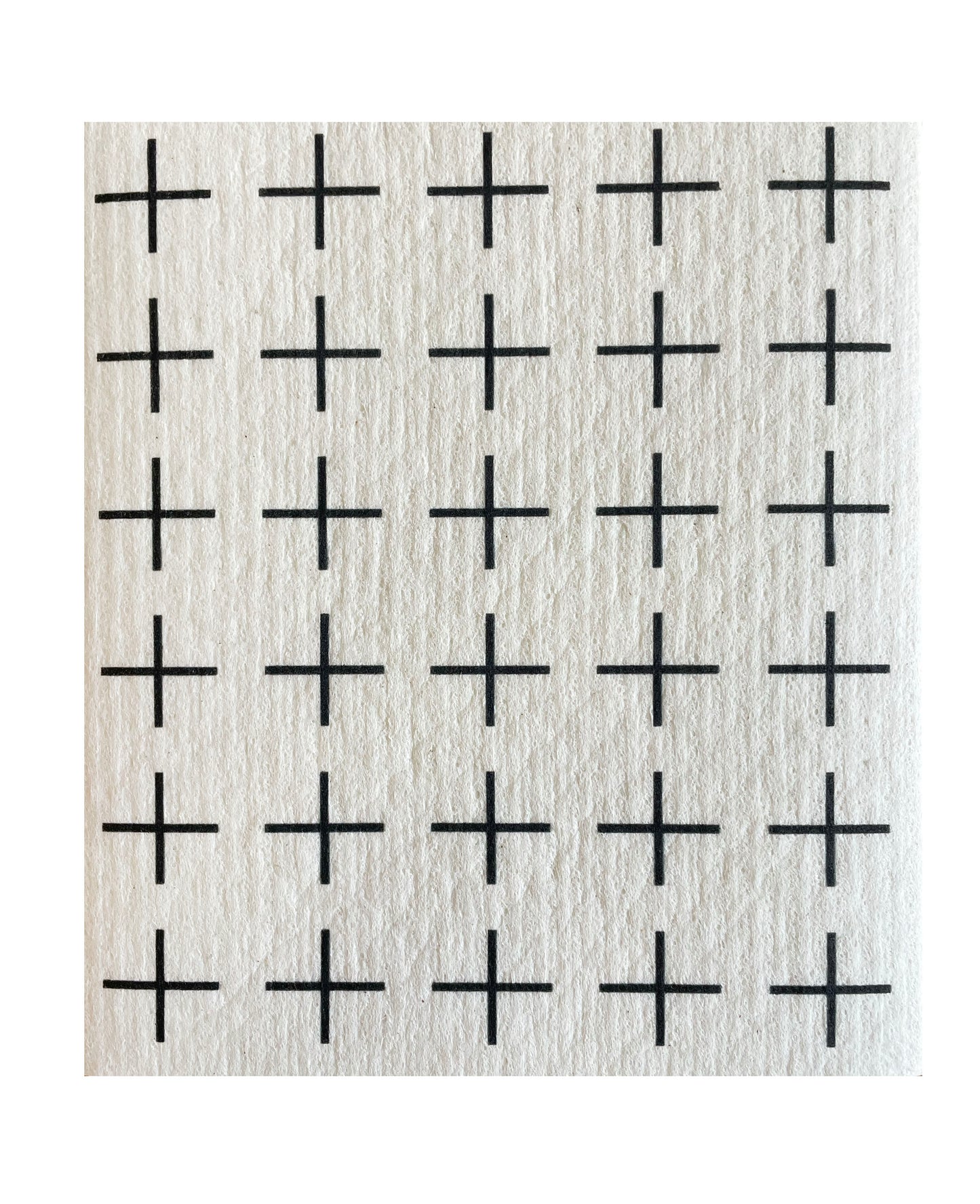 Black and White Scandi 1 Swedish Dishcloth - Ink and Fiber Designs