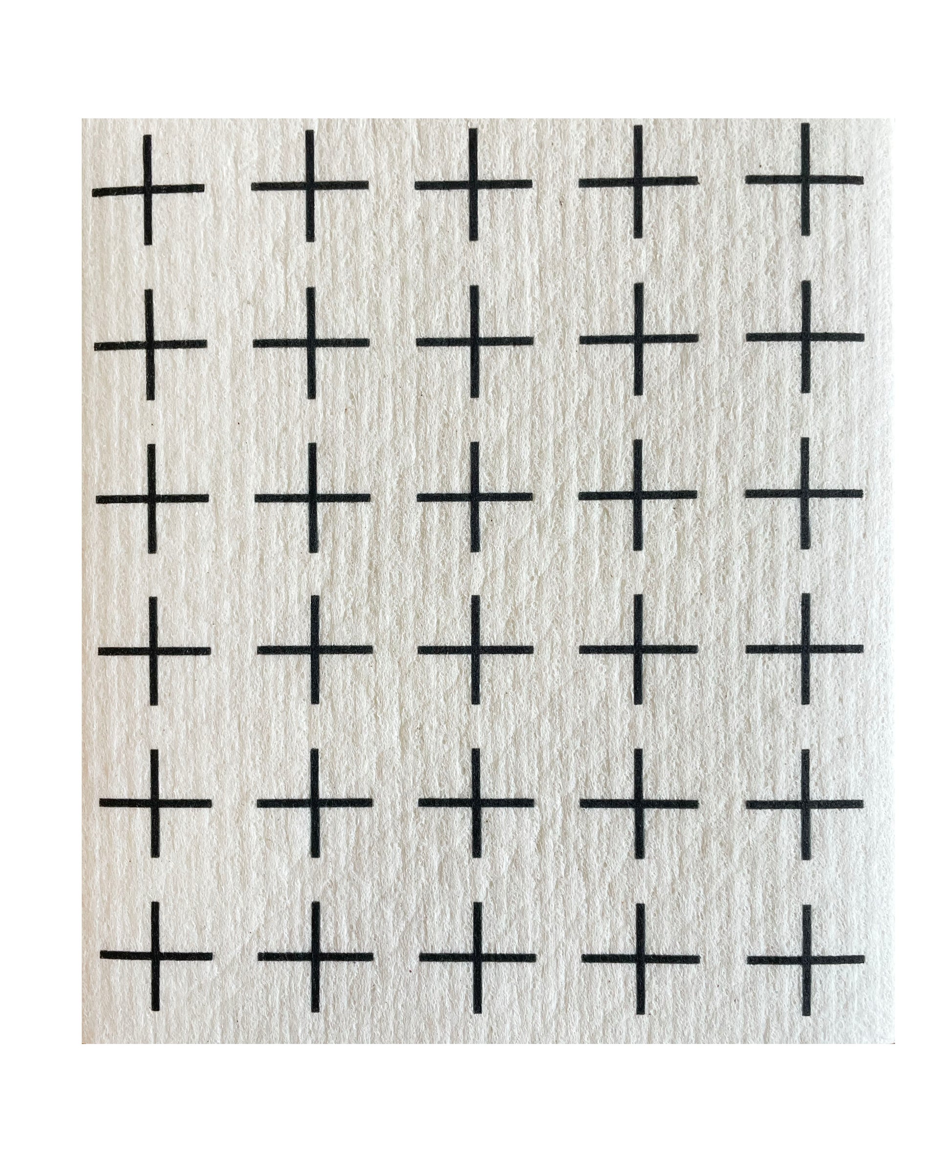 Black and White Scandi 1 Swedish Dishcloth - Ink and Fiber Designs