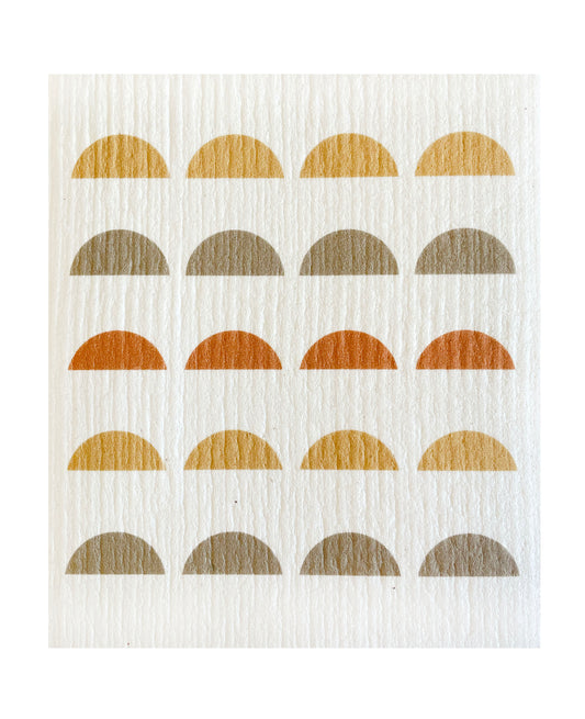 Half moon Pattern Swedish Dishcloth - Ink and Fiber Designs