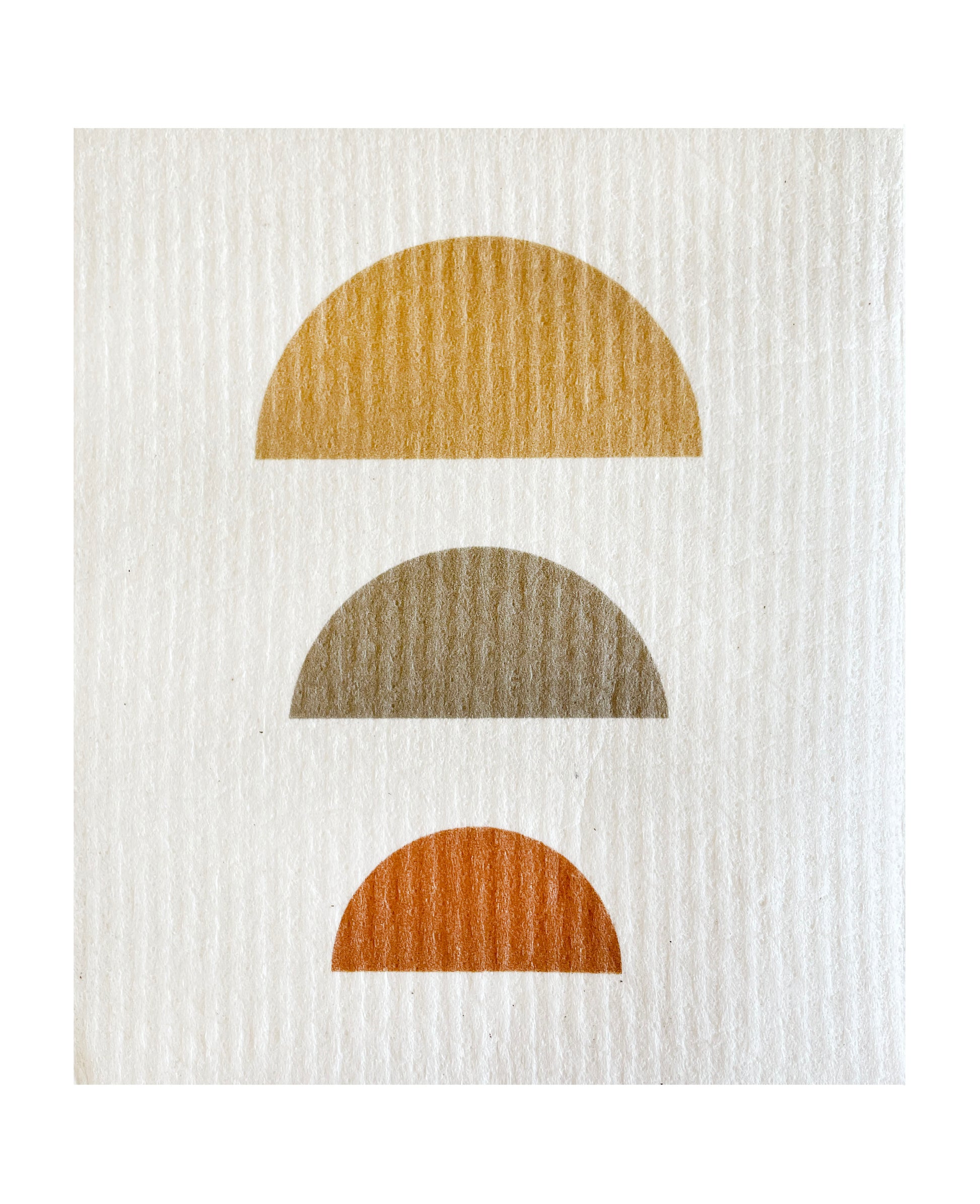 3 Half moons Swedish Dishcloth - Ink and Fiber Designs