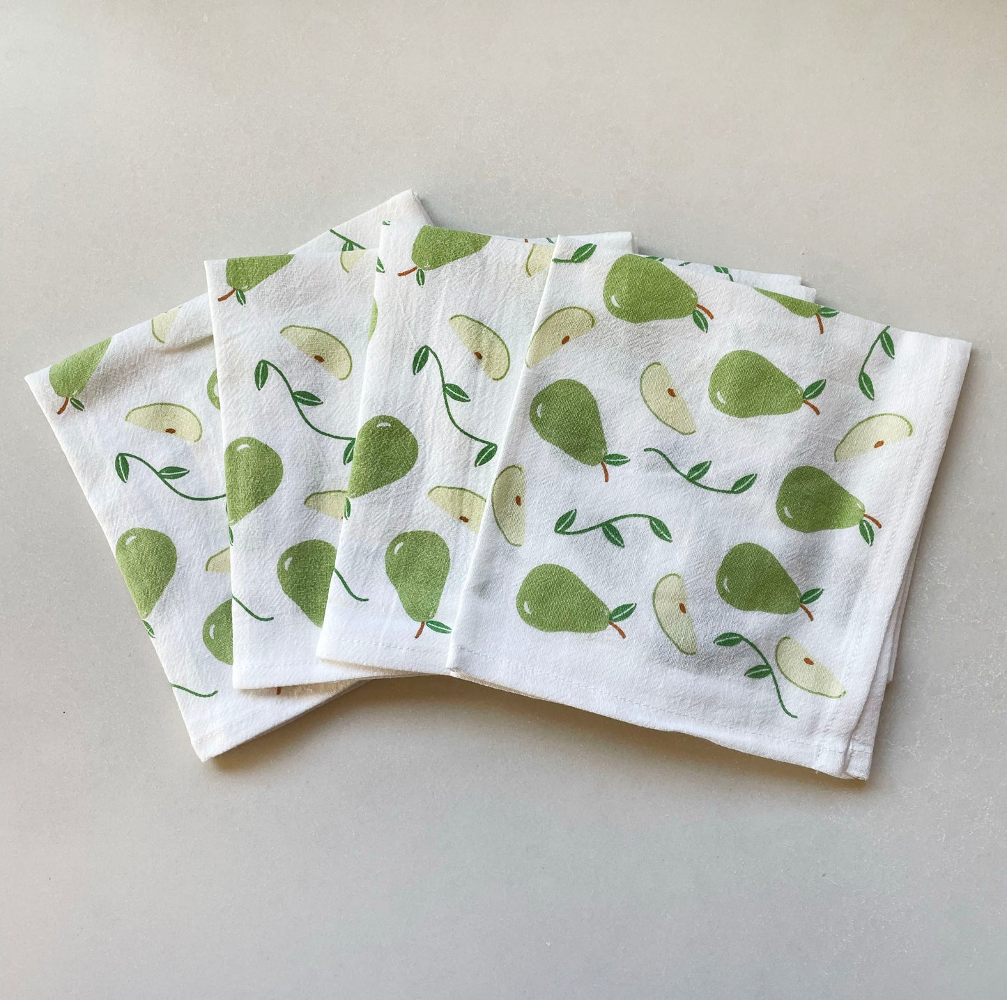 Cotton Cloth Napkins SET OF 4 -Pears