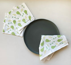 Cotton Cloth Napkins SET OF 4 -Pears