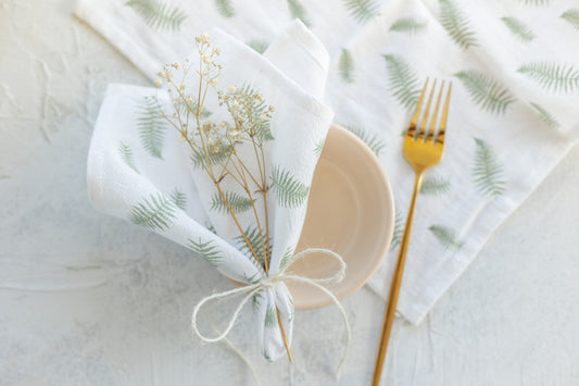 Cotton Cloth Napkins SET OF 4 -Fern