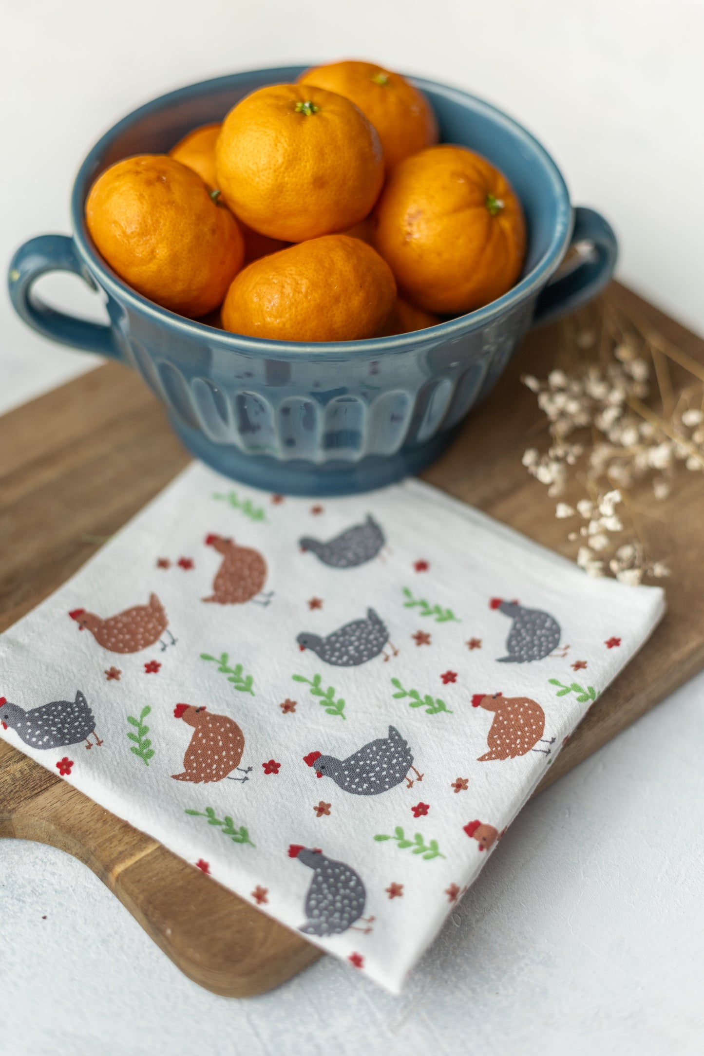 Cotton Cloth Napkins SET OF 4 -Chickens