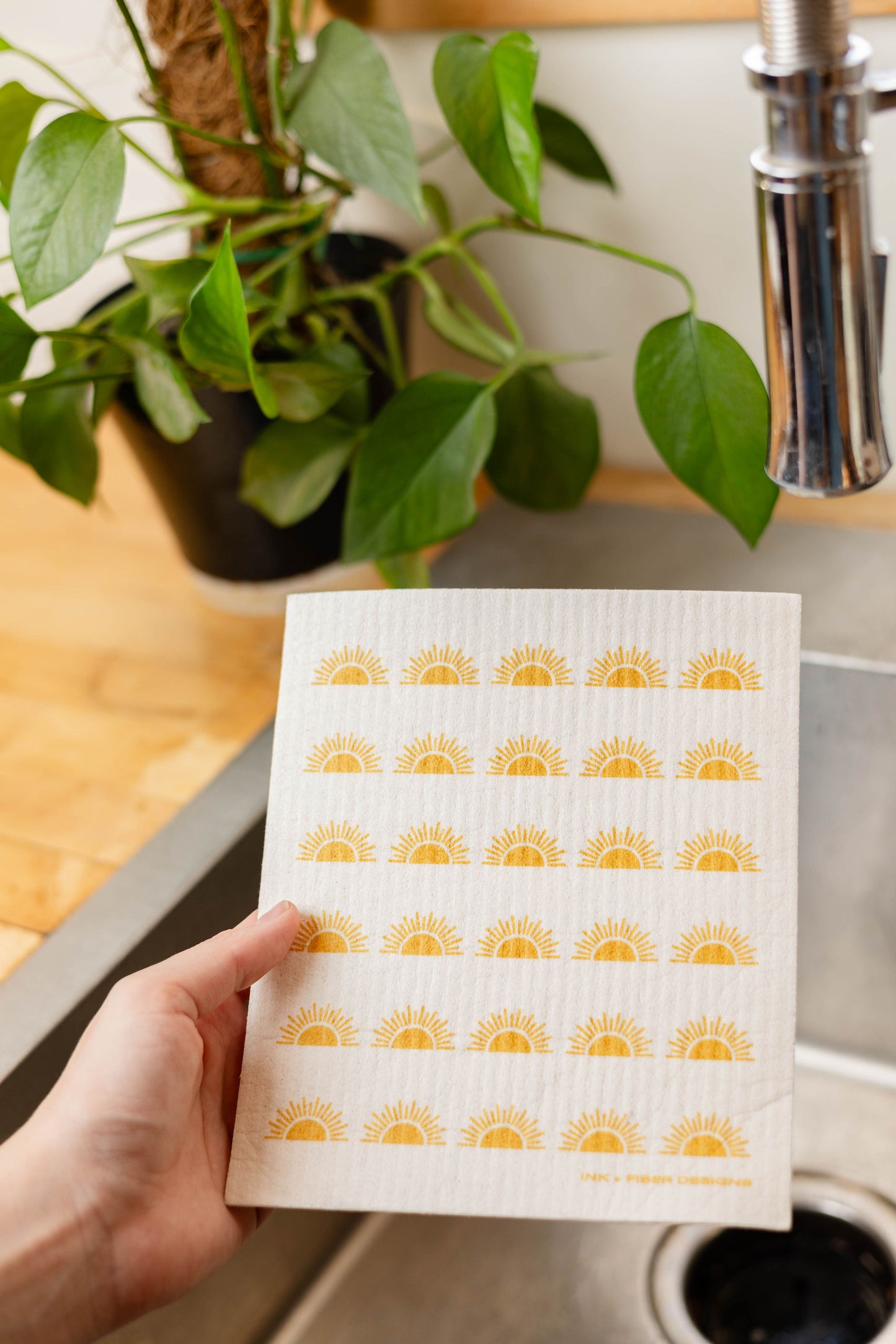 Sun Filled Swedish Dishcloth