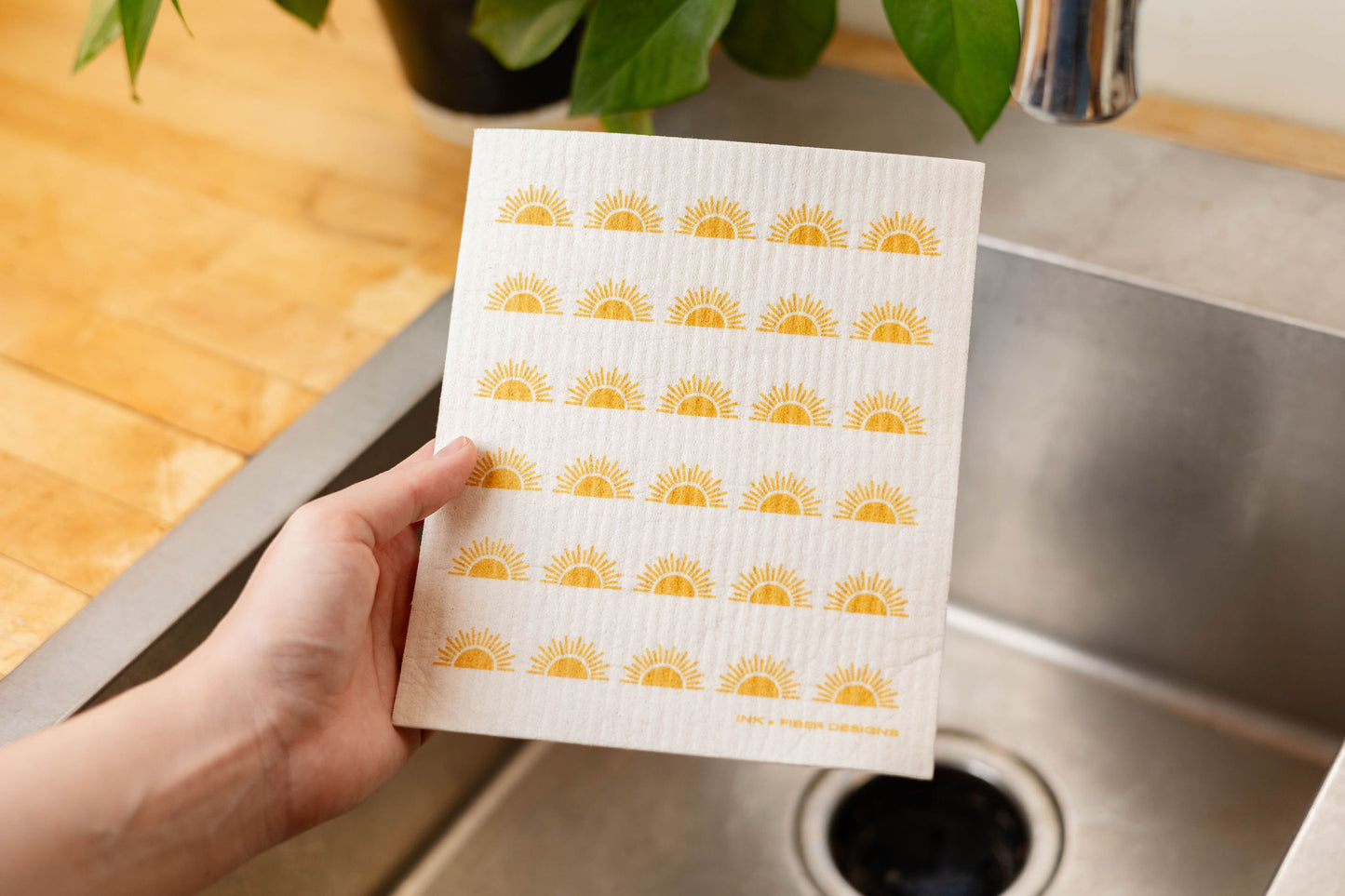 Sun Filled Swedish Dishcloth