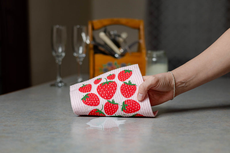 Strawberries Swedish Dishcloth