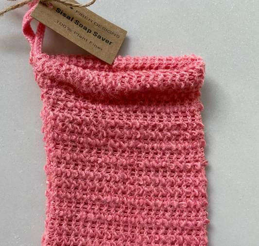 Sisal Soap Saver Pink