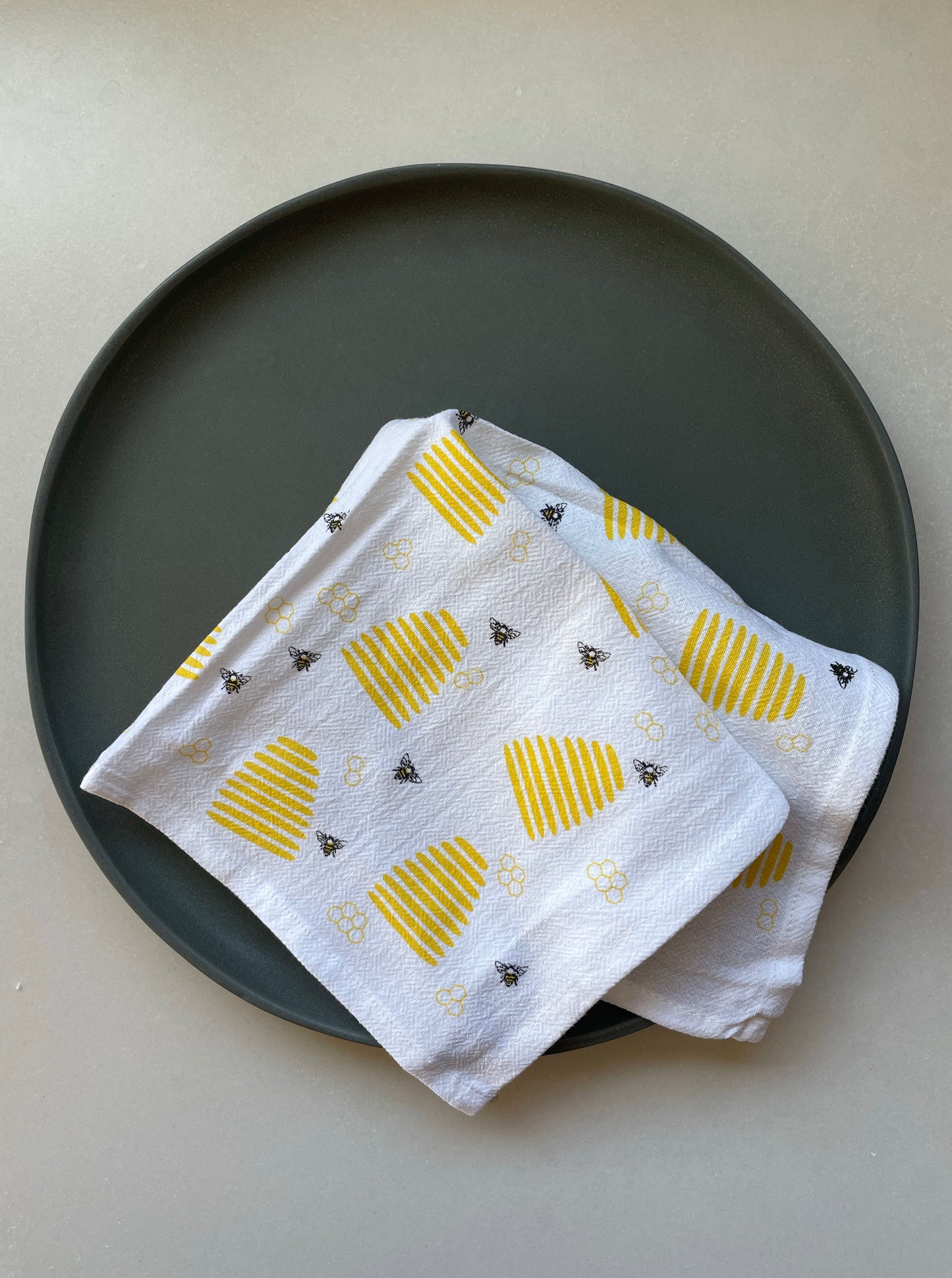 Cotton Cloth Napkins SET OF 4 -Bees