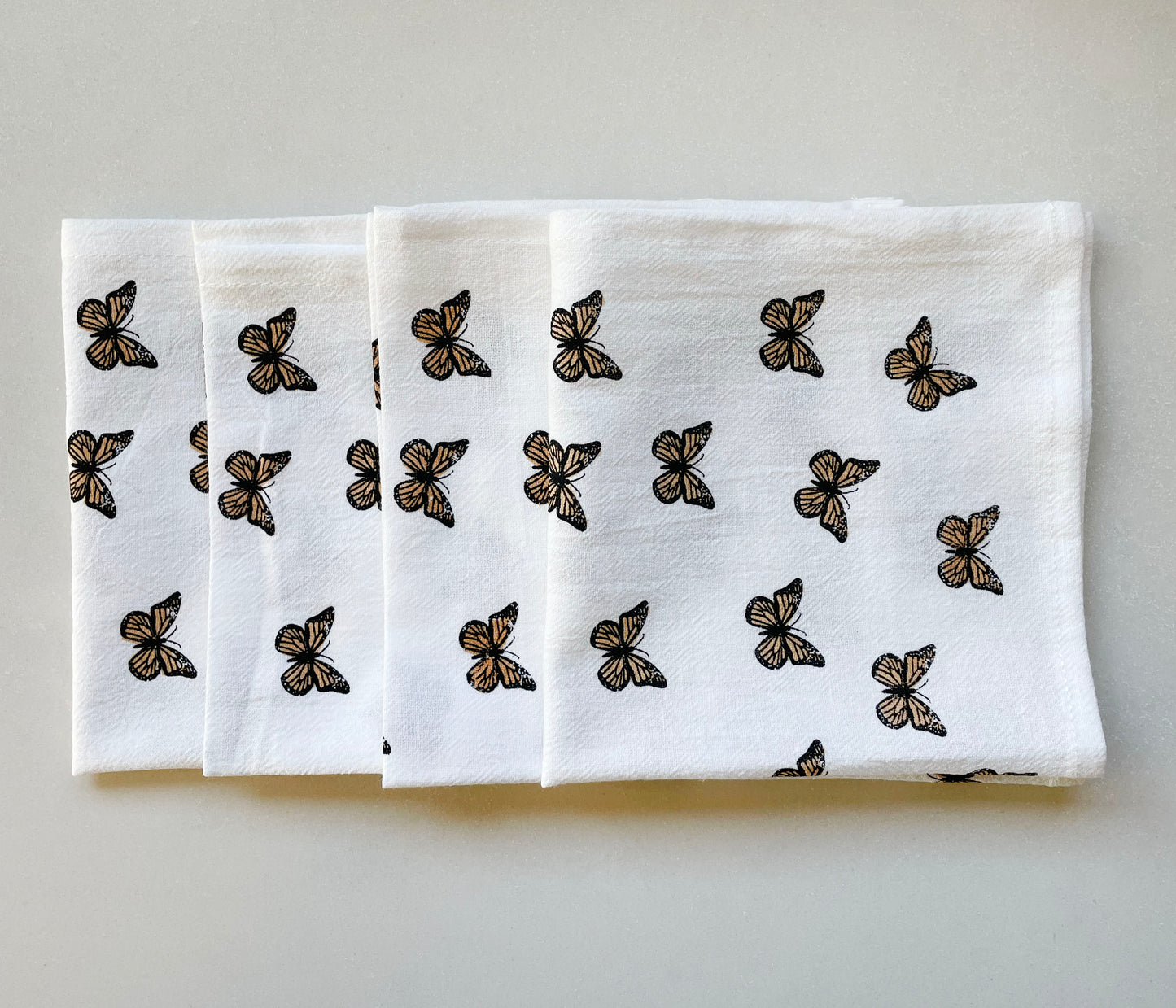 Cotton Cloth Napkins SET OF 4 -Butterflies