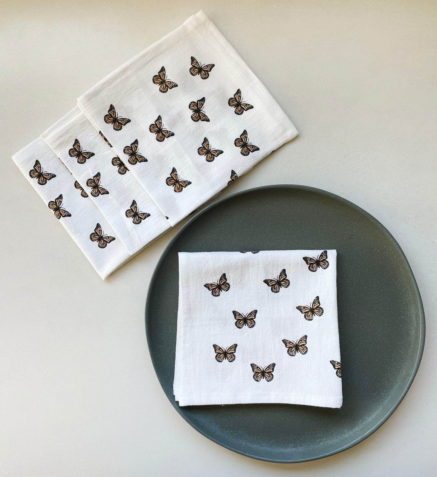 Cotton Cloth Napkins SET OF 4 -Butterflies