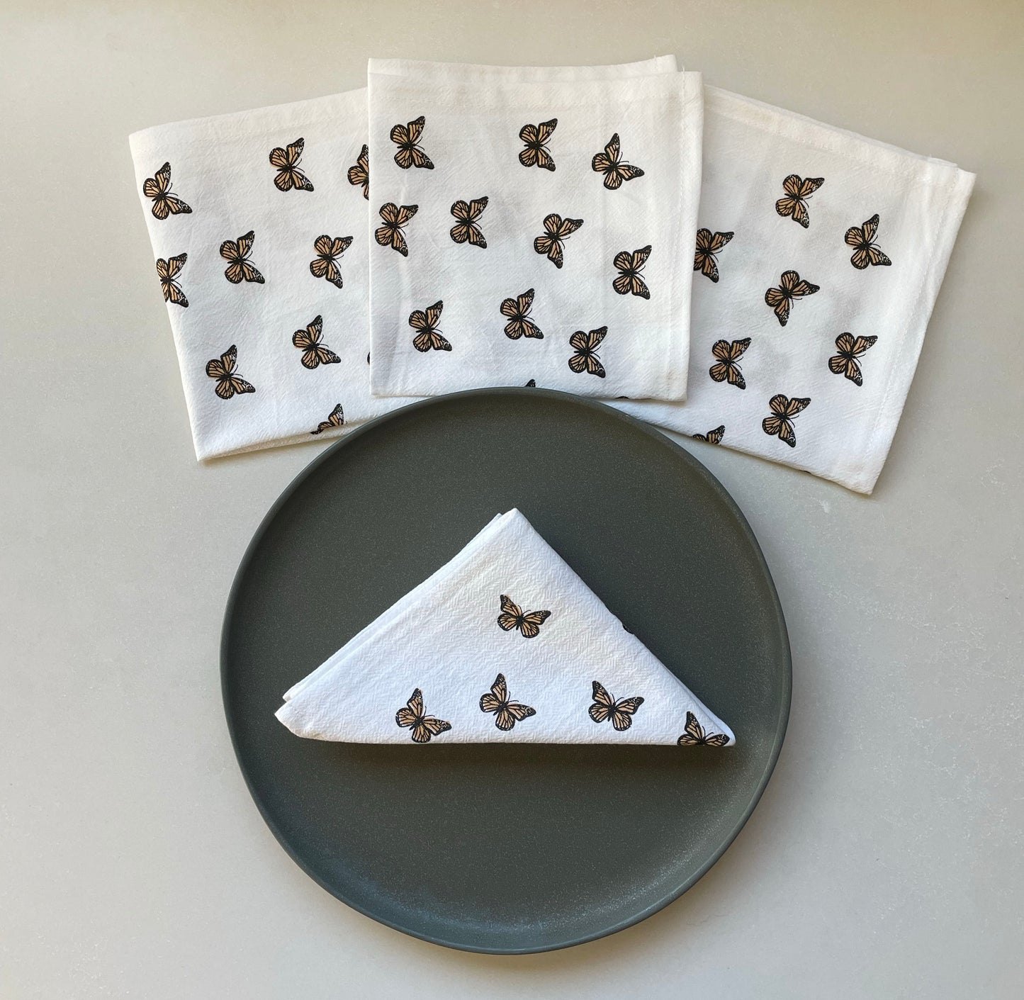 Cotton Cloth Napkins SET OF 4 -Butterflies