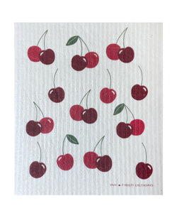 Cherries Swedish Dishcloth - Ink and Fiber Designs