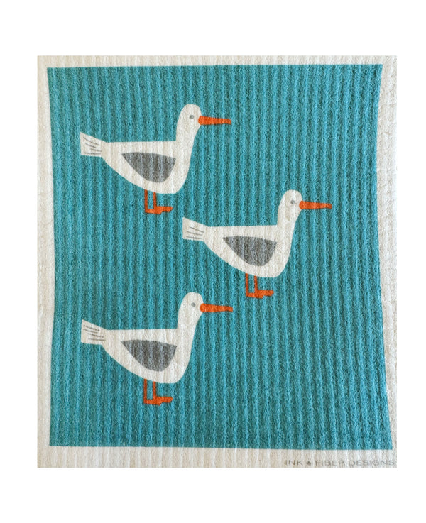 Seagulls Swedish Dishcloth