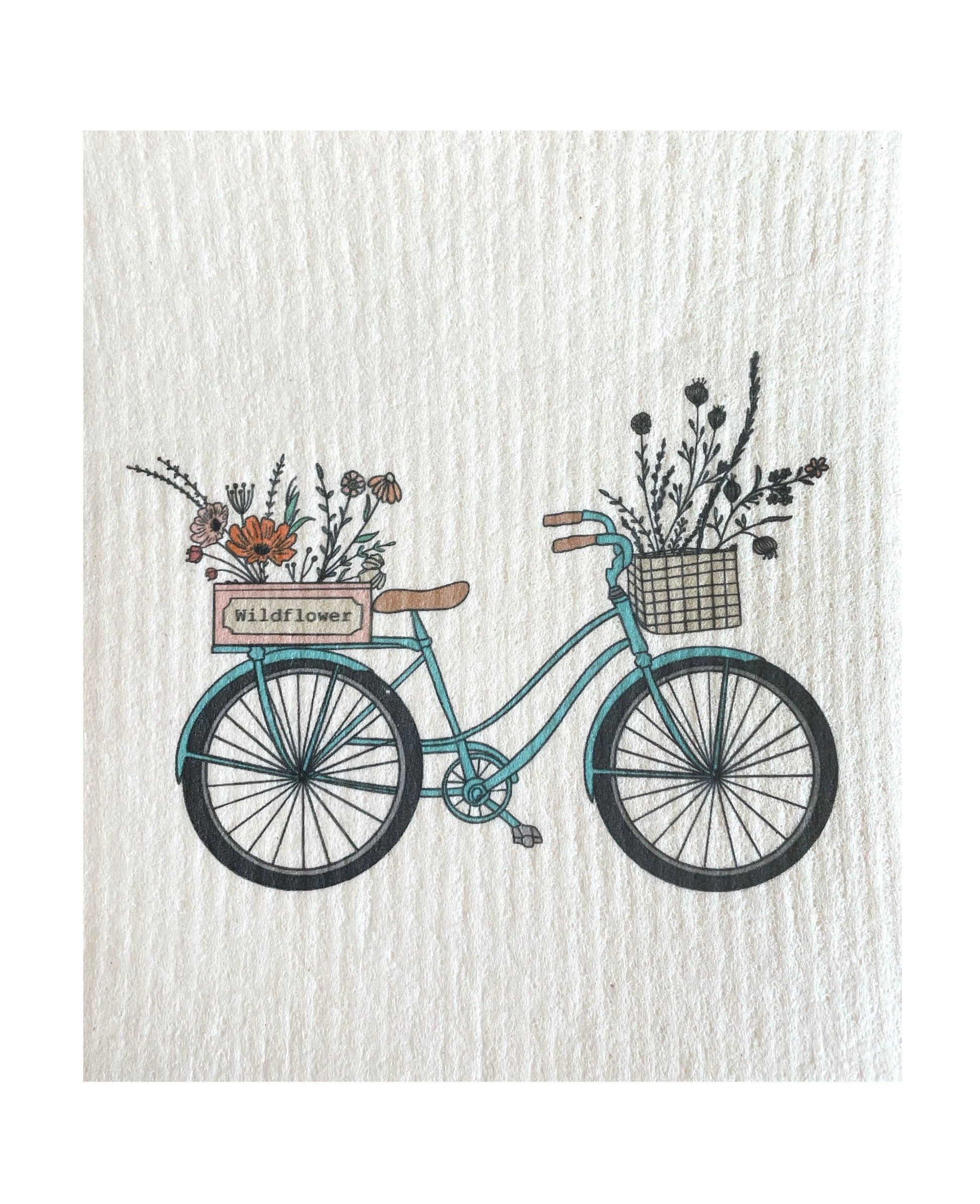 Bike Swedish Dishcloth - Ink and Fiber Designs