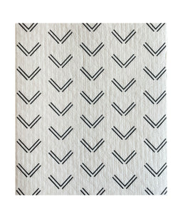 Black and White Scandi 2 Swedish Dishcloth - Ink and Fiber Designs