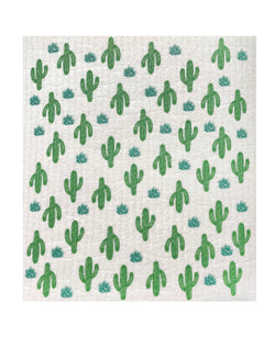 Cactus and Agave Swedish Dishcloth - Ink and Fiber Designs