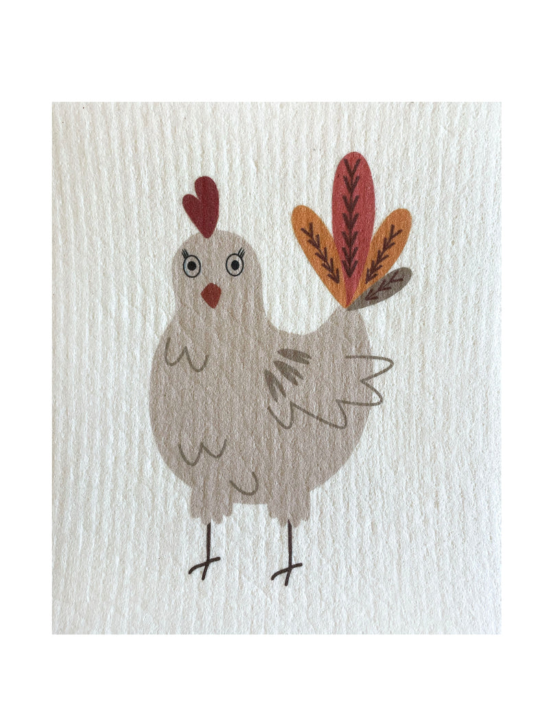Chicken Swedish Dishcloth - Ink and Fiber Designs
