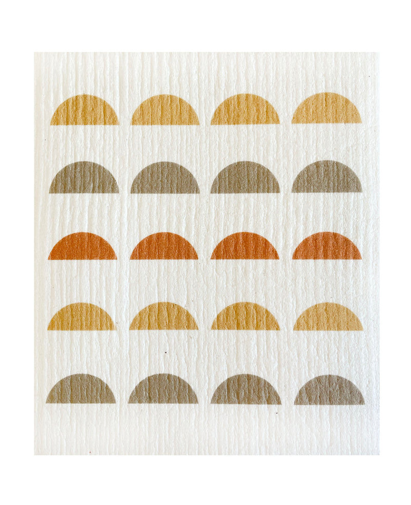 Half moon Pattern Swedish Dishcloth - Ink and Fiber Designs
