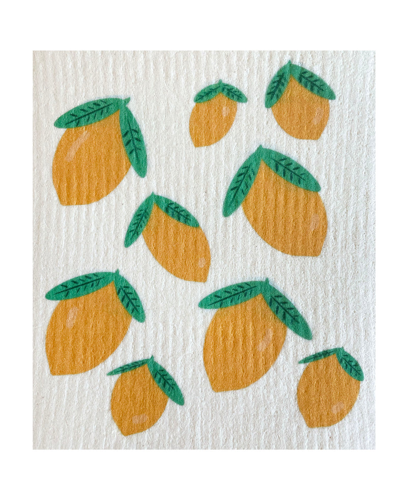 Whole Lemon Swedish Dishcloth - Ink and Fiber Designs