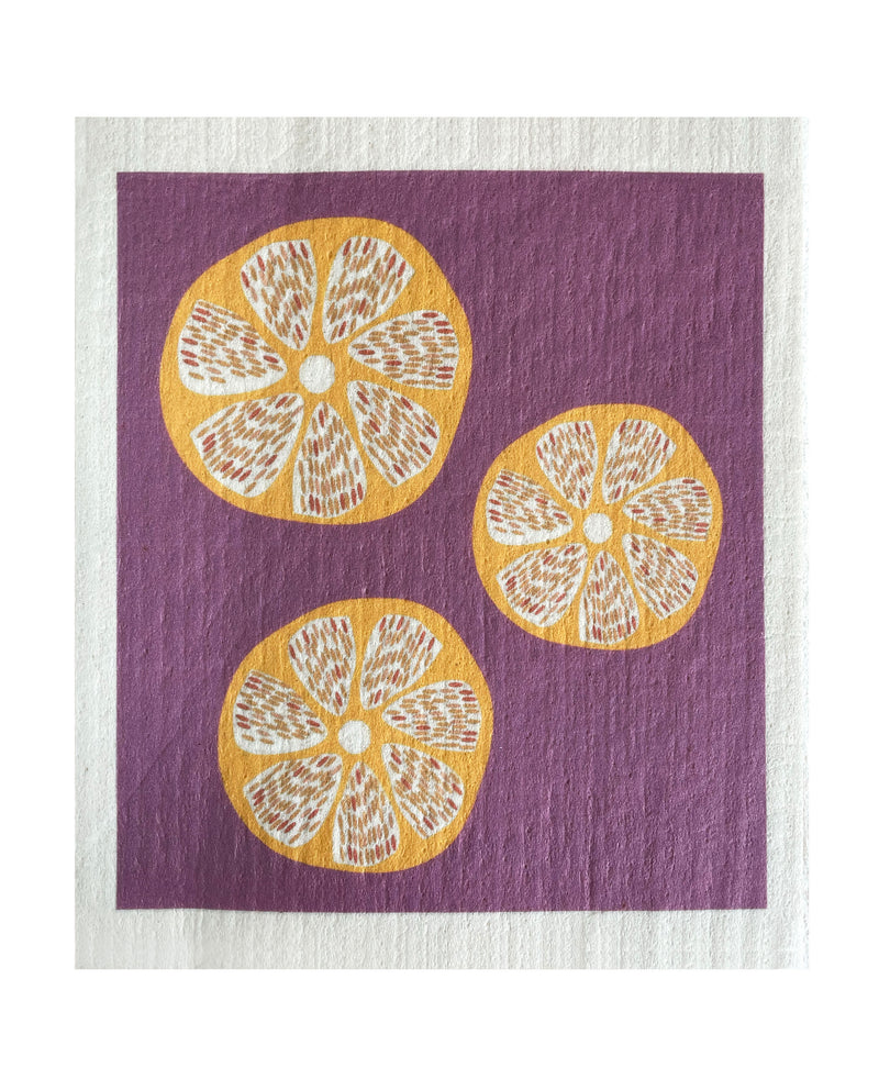 Lemon Slices Swedish Dishcloth - Ink and Fiber Designs