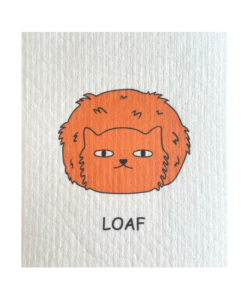 Loaf Cat Swedish Dishcloth - Ink and Fiber Designs