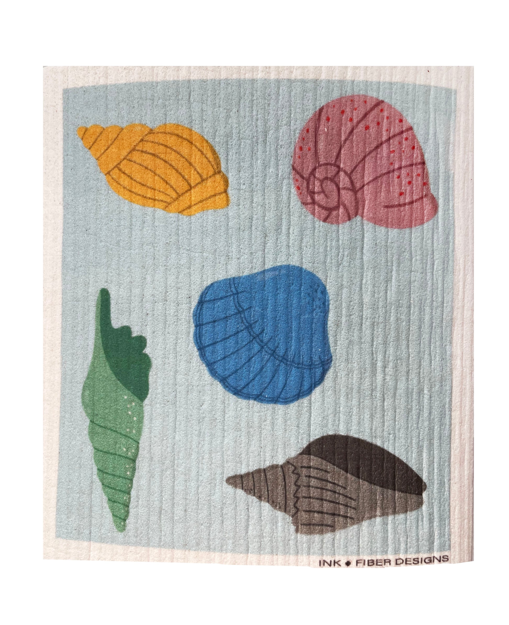 Seashell Swedish Dishcloth - Ink and Fiber Designs