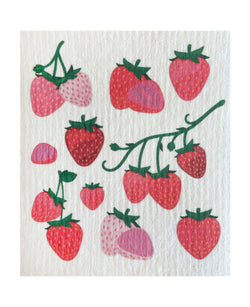 Strawberry Swedish Dishcloth - Ink and Fiber Designs
